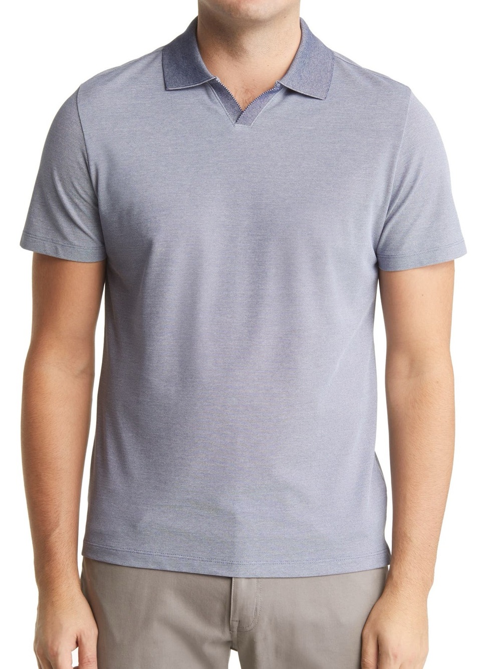 Robert Barakett Men’s XXL Farnsworth Navy Open Collar Polo Shirt NWT